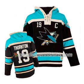 San Jose Sharks Joe Thornton 19 Zwart Hoodie Sawyer - Mannen